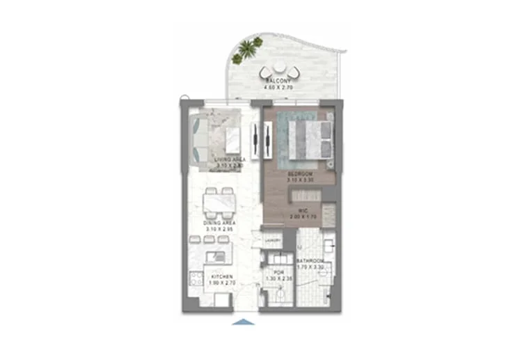 Damac lagoons valencia Floor Plan